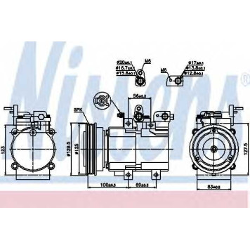 Компрессор кондиционера для HYUNDAI SANTA FE(SM), TRAJET(FO) / KIA SORENTO(JC) <b>NISSENS 89276</b>