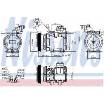 Компрессор кондиционера для HYUNDAI ACCENT(LC) <b>NISSENS 89291</b>
