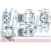Компрессор кондиционера для FORD FOCUS(DA#) / VOLVO S40(MS), V50(MW) <b>NISSENS 89327</b>