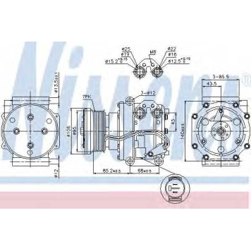 Компрессор кондиционера для LAND ROVER RANGE ROVER(LP) <b>NISSENS 89331</b>