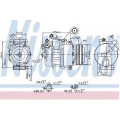 Компрессор кондиционера для BMW X5(E53) <b>NISSENS 89341</b>