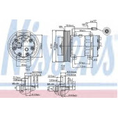 Компрессор кондиционера для RENAULT TRUCKS C-Serie, K-Serie, T-Serie / VOLVO FH, FH 16, FM <b>NISSENS 89353</b>