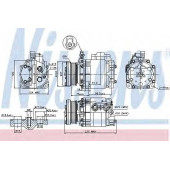 Компрессор кондиционера для FORD TOURNEO CONNECT, TRANSIT CONNECT(P70#, P80#,P65#) <b>NISSENS 89354</b>