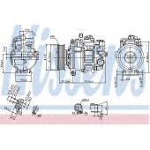 Компрессор кондиционера для AUDI A4(8HE, B6, B7,8E2,8E5,8EC,8ED,8H7) <b>NISSENS 89384</b>