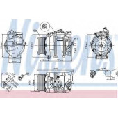 Компрессор кондиционера для MERCEDES GL(X164), M(W164), R(V251,W251), S(W221) <b>NISSENS 89412</b>
