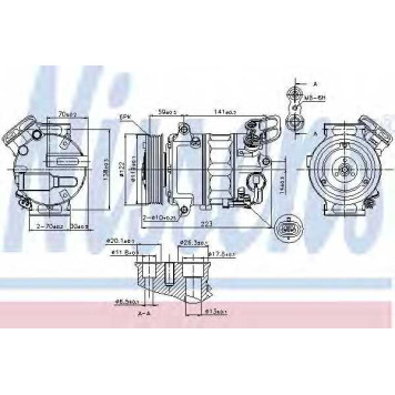 Компрессор кондиционера для OPEL INSIGNIA <b>NISSENS 89420</b>