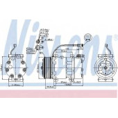 Компрессор кондиционера для SCANIA P,G,R,T - series <b>NISSENS 89476</b>
