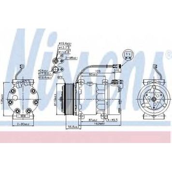 Компрессор кондиционера для SCANIA P,G,R,T - series <b>NISSENS 89476</b>
