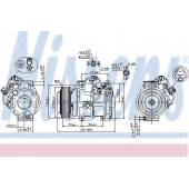 Компрессор кондиционера для LEXUS LX / TOYOTA LAND CRUISER, LAND CRUISER 200 <b>NISSENS 89511</b>