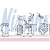Компрессор кондиционера для HYUNDAI ACCENT(RB) / KIA RIO(UB) <b>NISSENS 89533</b>