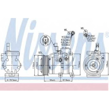 Компрессор кондиционера для HYUNDAI ACCENT(RB) / KIA RIO(UB) <b>NISSENS 89533</b>