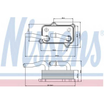 Масляный радиатор масла двигателя NISSENS 90599