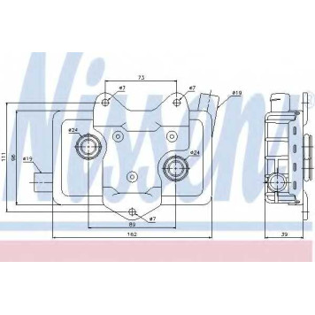 Масляный радиатор масла двигателя NISSENS 90618