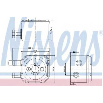 Масляный радиатор масла двигателя NISSENS 90652
