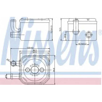 Масляный радиатор масла двигателя NISSENS 90654