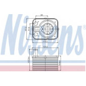 Масляный радиатор масла двигателя NISSENS 90655