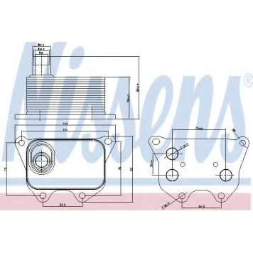 Масляный радиатор масла двигателя NISSENS 90659