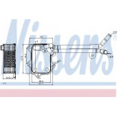 Масляный радиатор масла двигателя NISSENS 90679