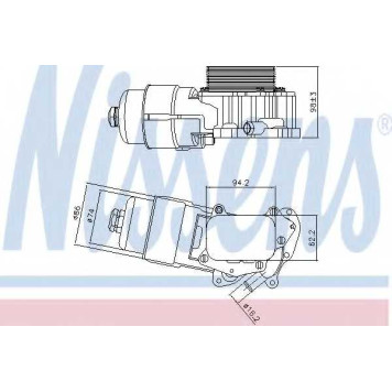 Масляный радиатор масла двигателя NISSENS 90703