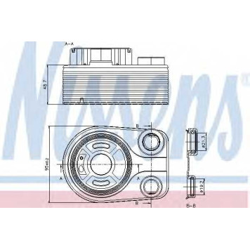 Масляный радиатор масла двигателя NISSENS 90705