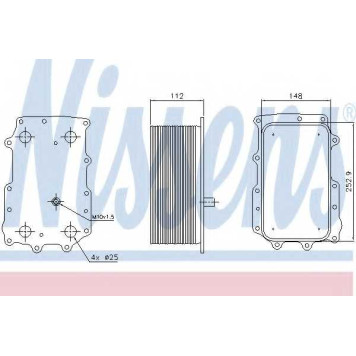 Масляный радиатор масла двигателя NISSENS 90726