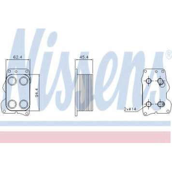 Масляный радиатор масла двигателя NISSENS 90740