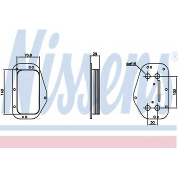 Масляный радиатор масла двигателя NISSENS 90741