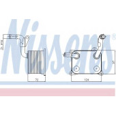 Масляный радиатор масла двигателя NISSENS 90744