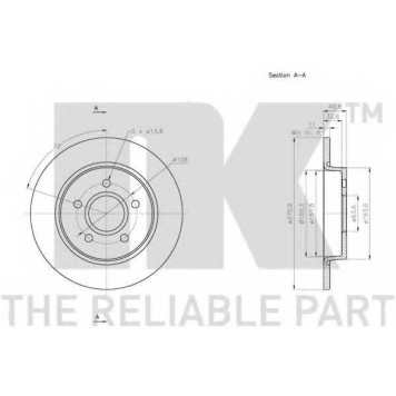 Тормозной диск NK 202584-2