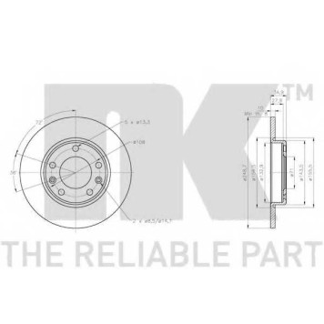 Тормозной диск NK 203748-2