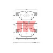 Колодки тормозные дисковые для CITROEN C5(RD#,TD#), C6(TD#), DS4, DS5 / PEUGEOT 308(4A#,4C#), 407(6C#), 508, RCZ <b>NK 221969</b>