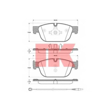 Колодки тормозные дисковые для CITROEN C5(RD#,TD#), C6(TD#), DS4, DS5 / PEUGEOT 308(4A#,4C#), 407(6C#), 508, RCZ <b>NK 221969</b>