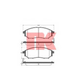 Колодки тормозные дисковые для INFINITI EX, FX, G, M, M35, M37, M45, Q60, Q70, QX50 / NISSAN CEDRIC, CIMA, MURANO, NAVARA, PATHFINDER, QASHQAI <b>NK 222261</b>