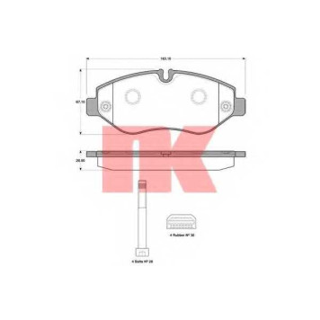 Колодки тормозные дисковые <b>NK 222382</b>