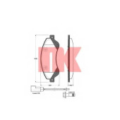 Колодки тормозные дисковые для FORD TRANSIT TOURNEO, TRANSIT(FB# #,FC# #,FD# #,FS# #,FZ# #) <b>NK 222564</b>