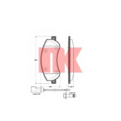 Колодки тормозные дисковые для FORD TRANSIT TOURNEO, TRANSIT <b>NK 222566</b>
