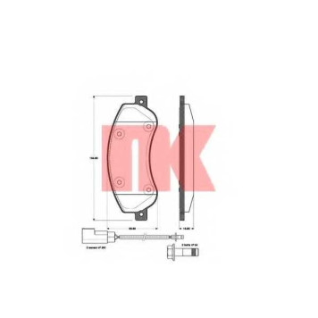 Колодки тормозные дисковые для FORD TRANSIT TOURNEO, TRANSIT <b>NK 222566</b>