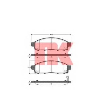 Колодки тормозные дисковые для MITSUBISHI L 200(KA#T,KB#T,KJ#,KK#,KL#), PAJERO(K90,KG#,KH#) <b>NK 223033</b>