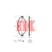 Колодки тормозные дисковые для MERCEDES SPRINTER(906), VIANO(W639), VITO Mixto(W447), VITO(W447,W639) / VW CRAFTER(2E#,2F#) <b>NK 223362</b>