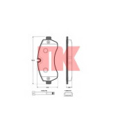 Колодки тормозные дисковые для MERCEDES SPRINTER(906) / VW CRAFTER(2E#,2F#) <b>NK 223364</b>