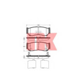 Колодки тормозные дисковые для HYUNDAI H-1, SANTA FE(CM) <b>NK 223428</b>