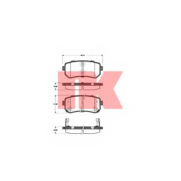 Колодки тормозные дисковые для HYUNDAI ACCENT, i20, i30 CW, i30, ix20, ix35 / KIA CEED, CERATO KOUP, CERATO, PICANTO, PRO CEED, RIO, SPORTAGE <b>NK 223521</b>
