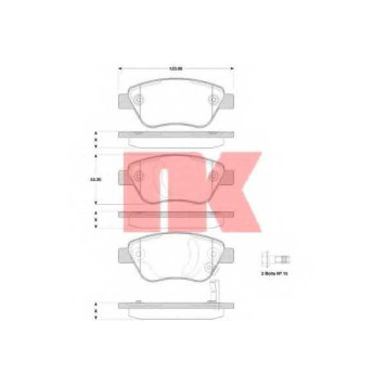 Колодки тормозные дисковые для OPEL CORSA <b>NK 223635</b>