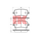 Колодки тормозные дисковые для CHEVROLET MALIBU(V300) / OPEL INSIGNIA / SAAB 9-5(YS3G) <b>NK 223643</b>