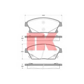 Колодки тормозные дисковые для CHEVROLET CRUZE(J300,J305,J308), ORLANDO(J309), TRACKER, VOLT / OPEL AMPERA, ASTRA GTC J, ASTRA, MOKKA, ZAFIRA(P12) <b>NK 223646</b>