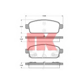 Колодки тормозные дисковые для CHEVROLET AVEO, CRUZE, ORLANDO, TRACKER, VOLT / OPEL AMPERA, ASTRA GTC J, ASTRA, CASCADA, MOKKA, ZAFIRA <b>NK 223647</b>