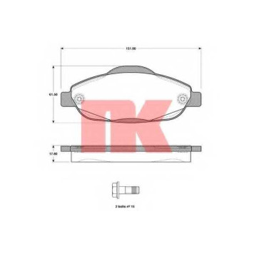 Колодки тормозные дисковые для PEUGEOT 3008, 308(4A#,4C#), 408 <b>NK 223747</b>