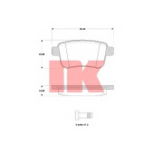 Колодки тормозные дисковые для MERCEDES CITAN Mixto(415), CITAN(415) / RENAULT KANGOO Express(FC0/1#,FW0/1#), KANGOO(KW0/1#) <b>NK 223960</b>