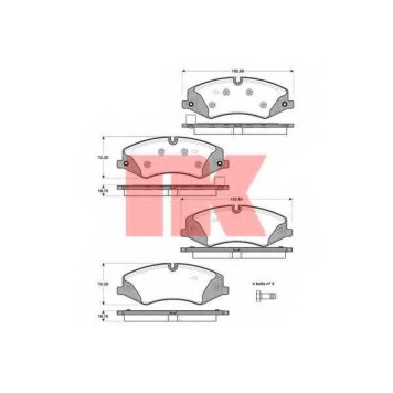 Колодки тормозные дисковые для LAND ROVER DISCOVERY(LA), RANGE ROVER(LG,LM,LS,LW) <b>NK 224032</b>