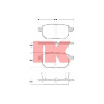 Колодки тормозные дисковые для TOYOTA PRIUS(ZVW3#) <b>NK 224582</b>